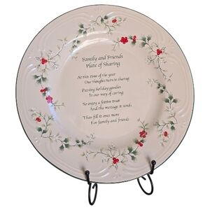 12" Pfaltzgraff Winterberry "Family and Friends Plate of Sharing" platter